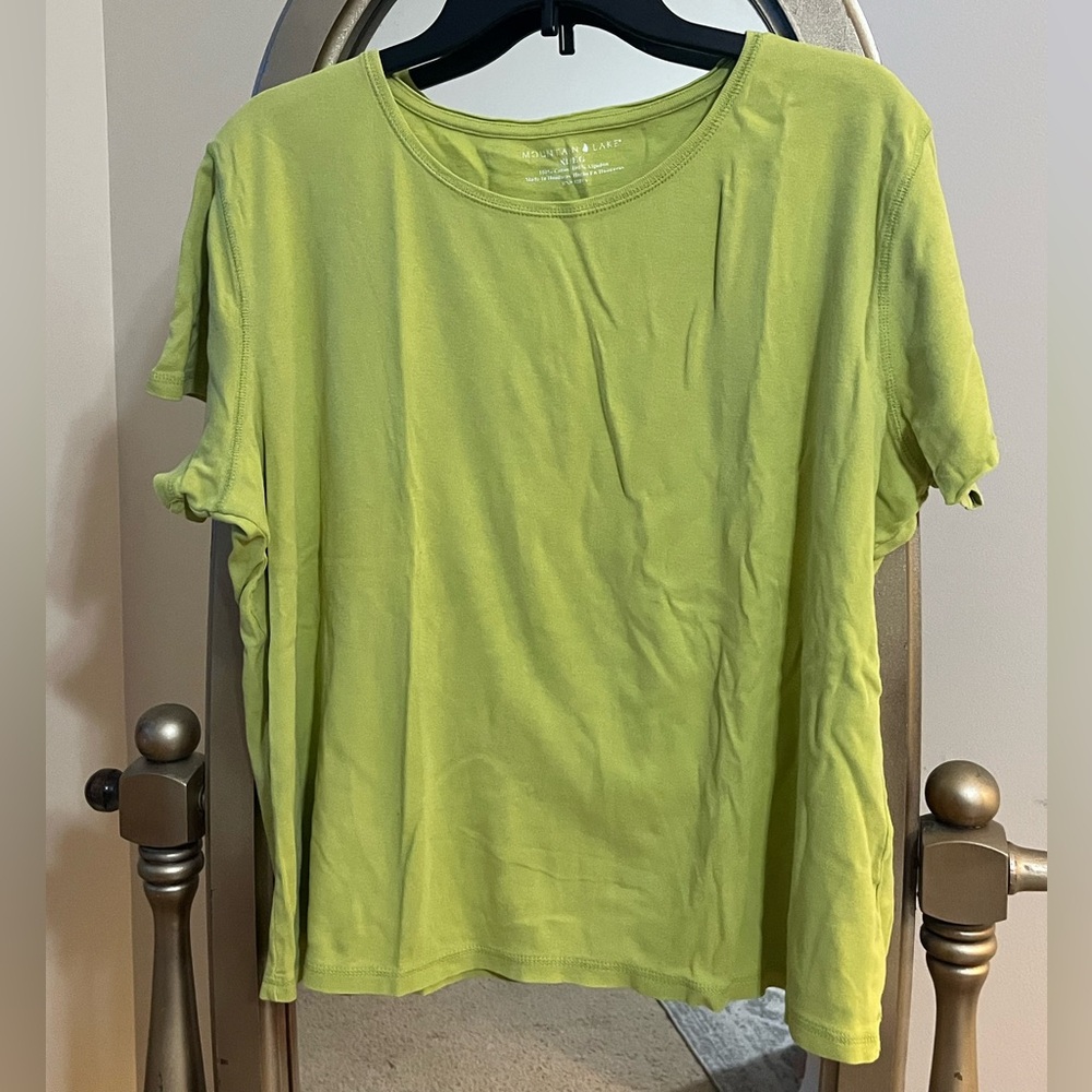 Women’s Mountain Lake Light Green Short Sleeve Tee